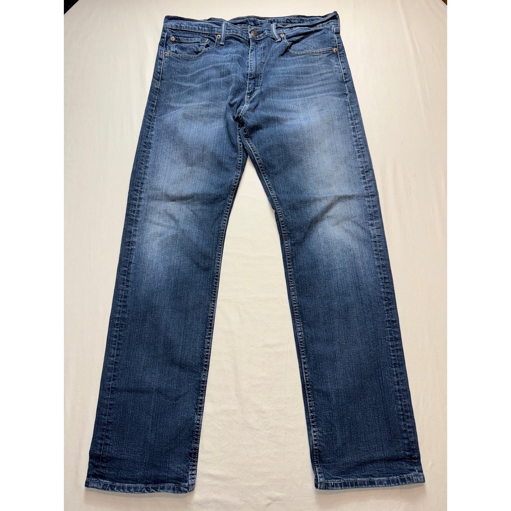 Levis‎ 505 Regular Fit Straight Leg Mens Blue Denim Jeans W36 L34 Medium Wash